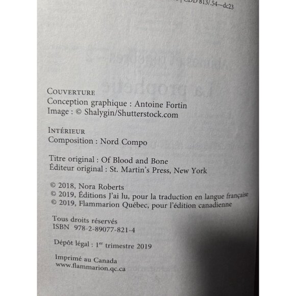 La Prophétie Nora Roberts Roman Fantastique Français Abîmes et Ténèbres 2 Livre - Picture 4 of 16